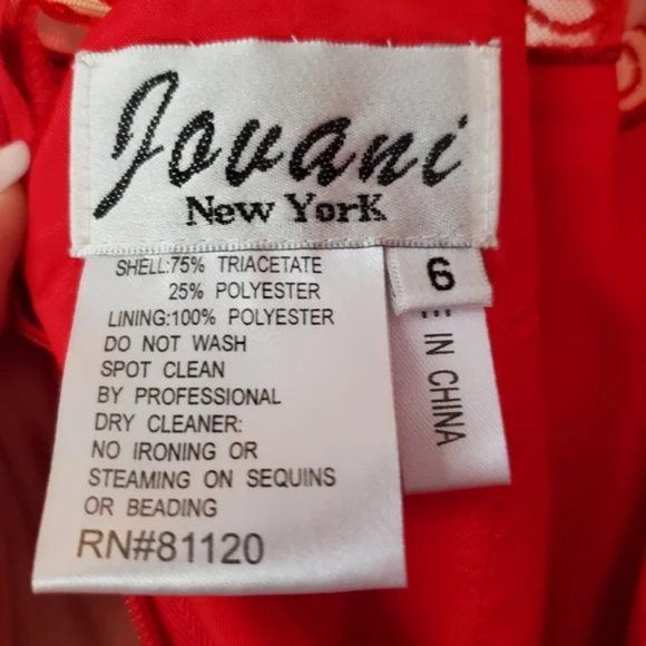 Jovani Delicious Red Dress with beaded empire waist - Picture 6 of 6